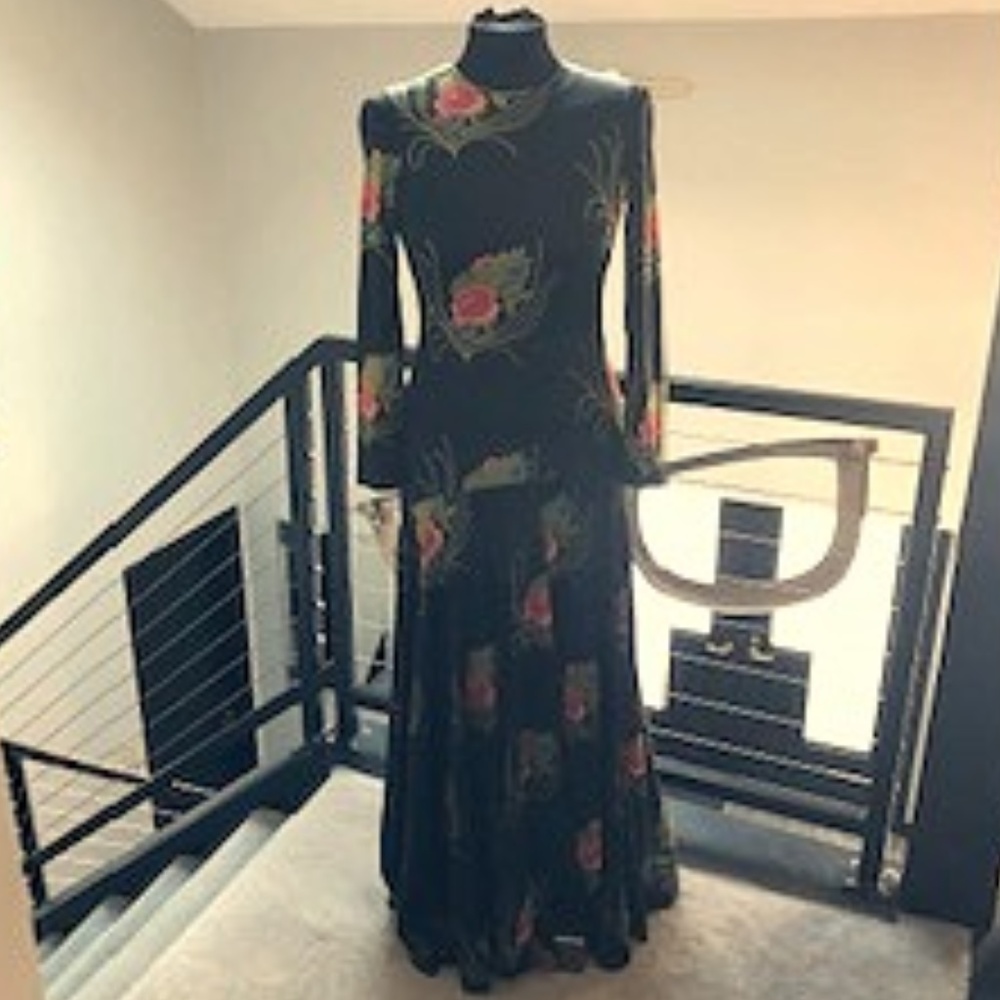 Diane Von Furstenberg Vintage Navy Long Dress